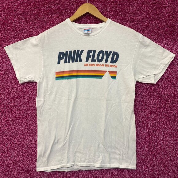 Pink Floyd Dark Side of the Moon White Rock Tshirt size Small - Picture 1 of 5